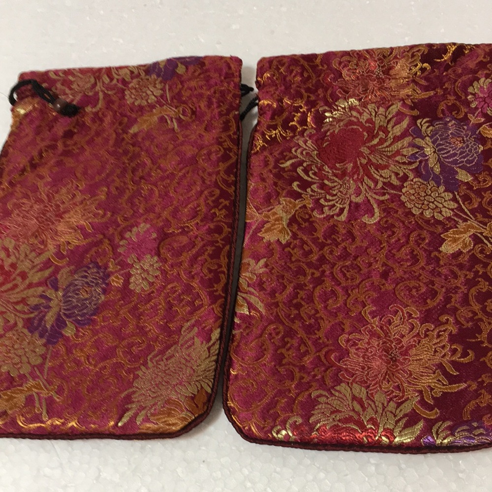 SET OF TWO BEAUTIFUL BROCADE POUCHES